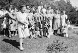 Clark family reunion, 1942 at the New Glarus Woods park.